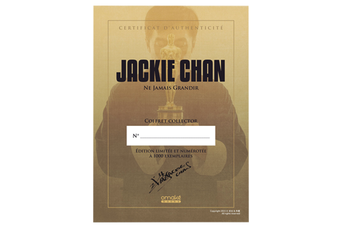 Le coffret collector de Jackie Chan possède un certificat d'authenticité