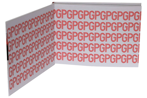 Des pages de garde imprimé avec les initiales G et P